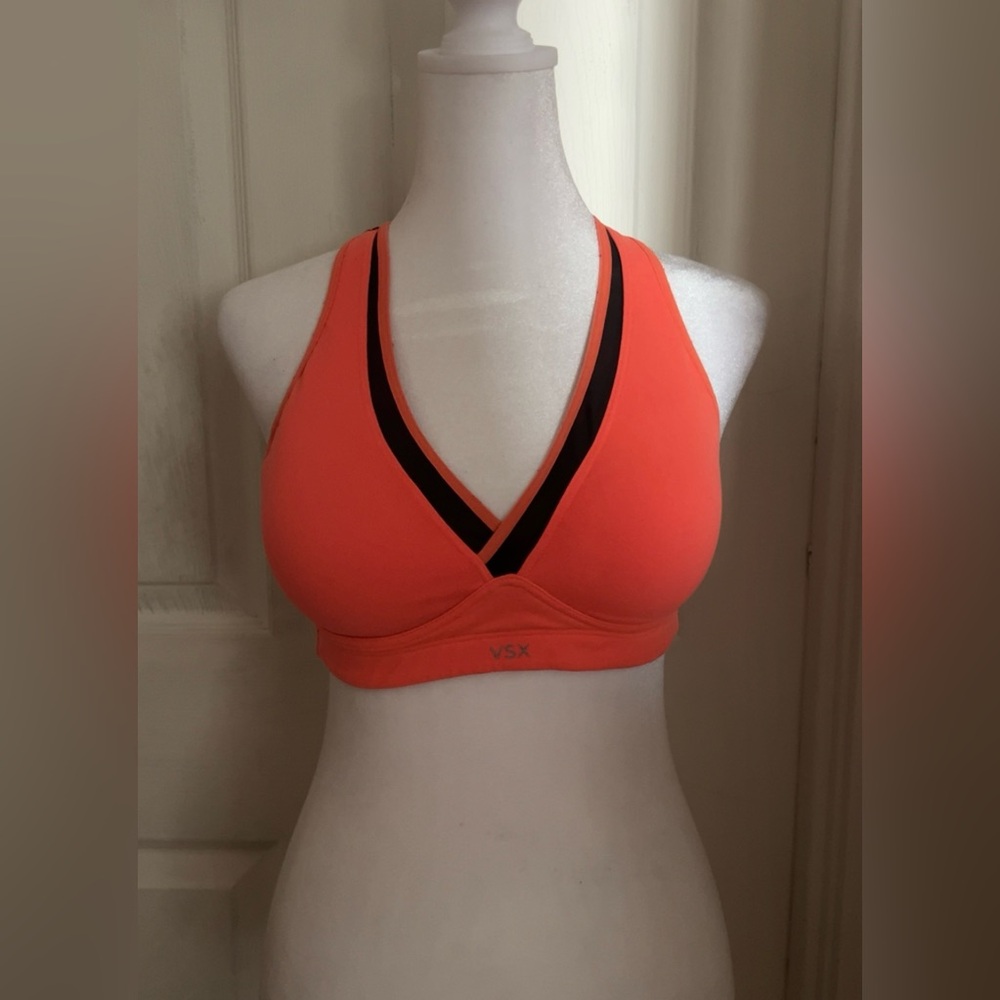Victoria's Secret Orange & Black VSX Sports Bra